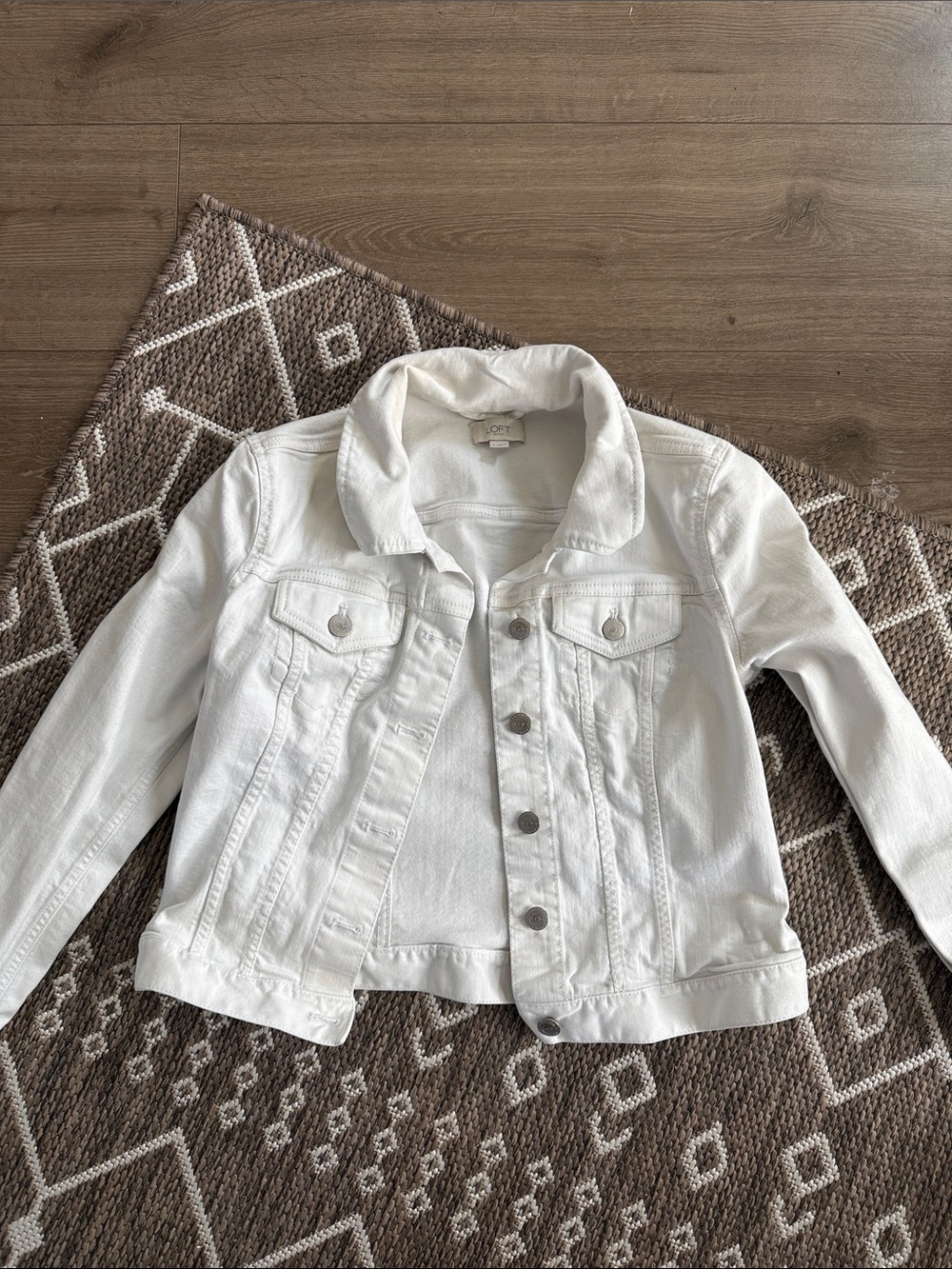 LOFT White women’s denim jacket